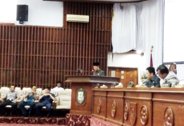 -- Tampak hadir unsur Forkopimda Provinsi Bengkulu mengikuti paripurna --