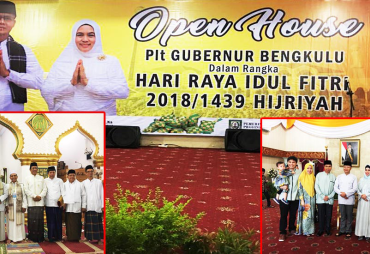 Plt Gubernur Rohidin Mersyah gelar Salat IIdul Fitri 1439 H dan Open House 