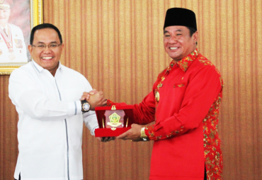 Bupati Lebong, H . Rosyonsyah Sip Msi saat di Kabupaten Musi Banyuasin
