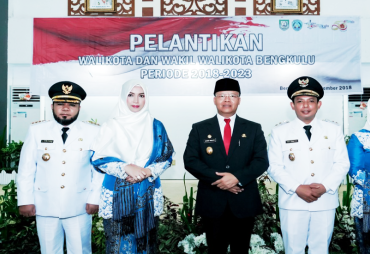 Walikota dan Wakil Walikota Bengkulu Periode 2018- 2023 bersama Plt Gubernur Bengkulu Rohidin Mersyah