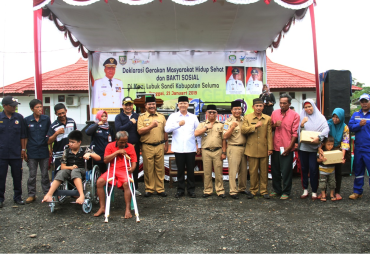 Deklarasi Gerakan Masyarakat Hidup Sehat (GERMAS) di Kecamatan Lubuk Sandi, Kab. Seluma