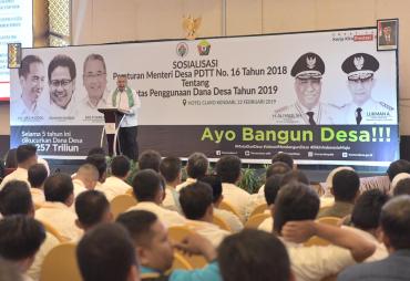 Sosialisasi Peraturan Menteri Desa, Pembangunan Daerah Tertinggal, dan Transmigrasi No 16 Tahun 2018 tentang Prioritas Penggunaan Dana Desa Tahun 2019 di Kendari