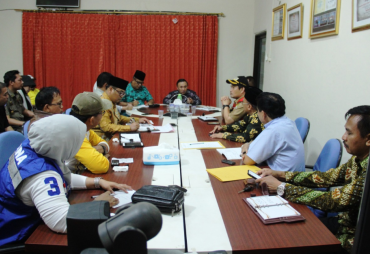 Rapat Teknis Perkembangan Status Bencana Banjir dan Longsor Provinsi Bengkulu, di Ruang Rapat Kantor BPBD Provinsi Bengkulu
