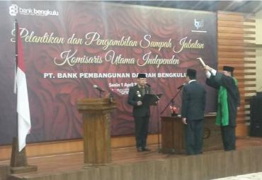 Pelantikan Komisaris Utama Independen PT Bank Pembangunan Daerah Bengkulu