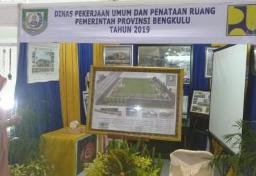 Stand Pameran Dinas PUPR Provinsi Bengkulu pada Festival Bumi Rafflesia Tahun 2019 di Sport Centre Pantai Panjang Bengkulu