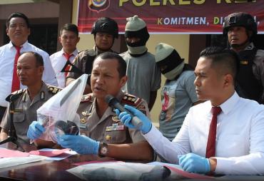 Konferensi Pers yang digelar Polres Kepahiang, Kamis (1/8/2019). Foto: Tribratanews Bengkulu.com