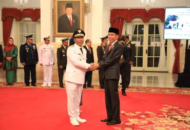Presiden Joko Widodo melantik Dedy Ermansyah sebagai Wakil Gubernur Bengkulu