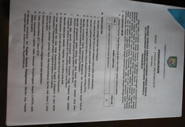 Seleksi JPT Madya Pemprov Bengkulu