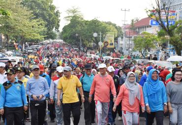 Jalan Santai HAB Kemenag Bengkulu Ke-74 Berlangsung Meriah