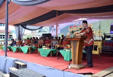 Bupati Rejang Lebong Ahmad Hijazi saat peresmian Kampus UPP