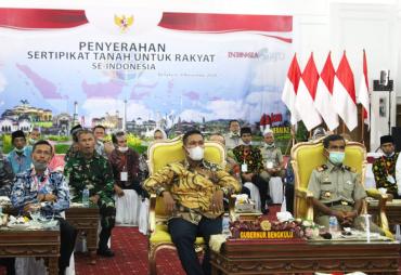 26 Ribu Sertifikat Tanah Dibagikan untuk Masyarakat Provinsi Bengkulu