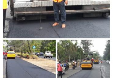 Dokumentasi pembangunan jalan pantai panjang oleh Dinas PUPR Provinsi Bengkulu