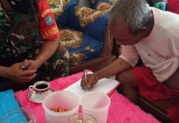 Koramil-03/Mempawah Hilir Data Vaksin untuk pensiunan TNI-AD