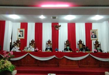 Paripurna Penyampaian Pidato Bupati Terpilih 2021-2024
