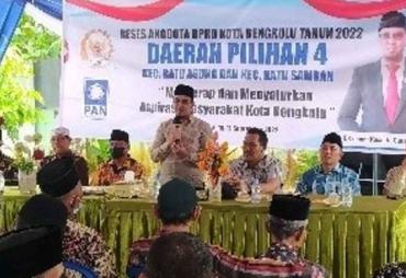  Anggota DPRD Kota Bengkulu Kusmito Serap Aspirasi Mayarakat Dapil 4