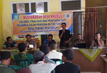 Pemdes Tebing Penyamun Tetapkan 25 KK Penerima BLT-DD 2023