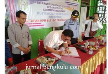Musdesus, Pemdes Kutorejo Tetapkan 53 KK Penerima BLT-DD 2023