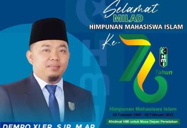 Ketua Komisi I DPRD Provinsi Ucapkan Selamat Milad Ke 76 Untuk HMI