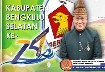 Sekretaris Komisi III DPRD Provinsi Bengkulu Ucapkan Selamat HUT Bengkulu Selatan Ke 74