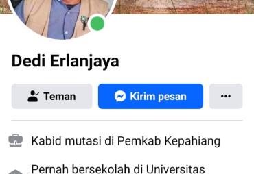 Akun Palsu Gunakan Identitas Salah Satu ASN Kepahiang