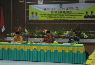 Rapat Koordinasi Persiapan Pelaksanaan Orientasi dan Pendalaman Tugas Pimpinan Anggota Dewan Periode 2024-2029 Kabupaten/Kota se Provinsi Bengkulu