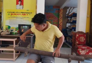Ditemukan Meriam Zaman Perang di Desa Taba Padang Kecamatan Seberang Musi