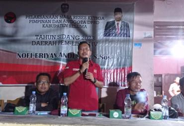 Jaring Aspirasi Masyarakat Suka Sari, Ketua DPRD Seluma…