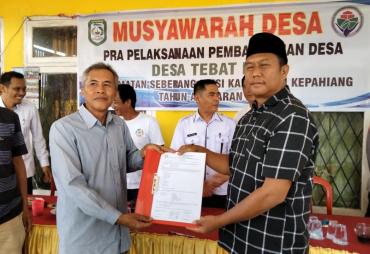 Pemdes Tebat Laut  Gelar Musyawarah Pra Pelaksanaan Pembangunan