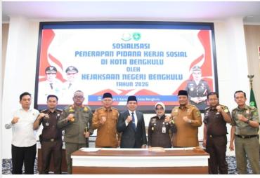 Pemkot Bengkulu Teken MoU dengan Kejari Sambut Pemberlakuan KUHP Nasional