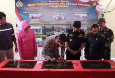 Kapolresta Bengkulu Resmikan Gedung Baru Polsek Ratu Agung