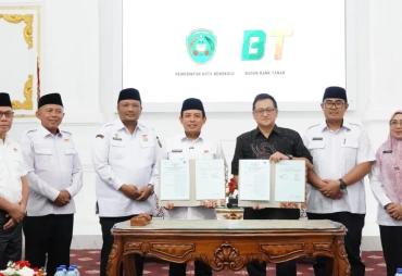 Penandatanganan Kesepakatan Nota Kerja sama pemkot Bengkulu dan Badan Bank Tanah
