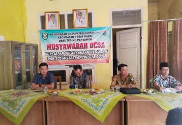 Pemdes Tebing Penyamun Laksanakan Acara Musyawarah…