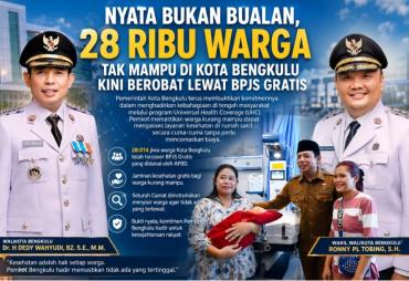 28.014 Warga Bengkulu Nikmati BPJS Gratis, Pemkot Pastikan Tak Ada Lagi Takut Berobat